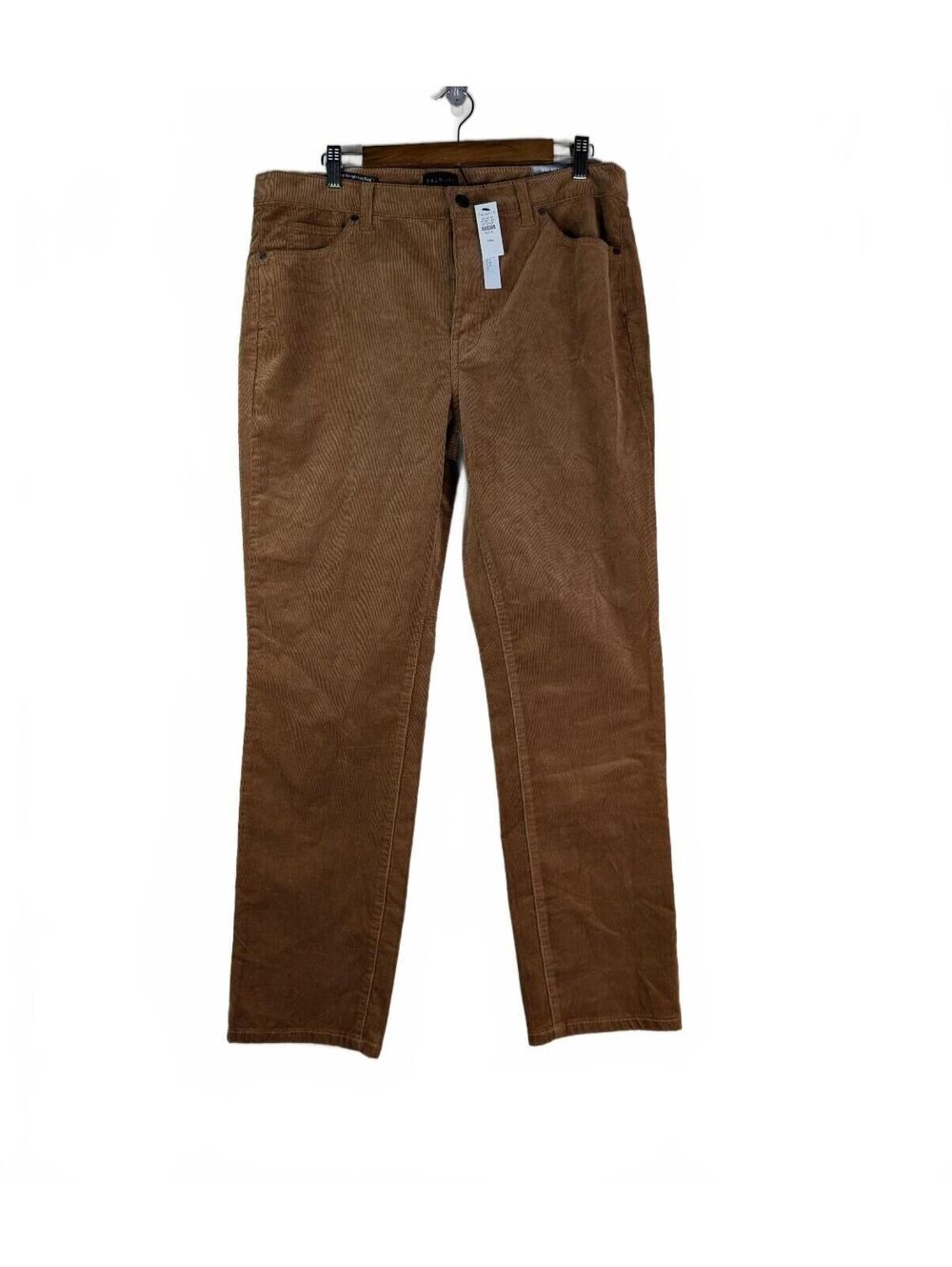 NWT Talbots Camel Brown Corduroy Straight Leg Pants Petite Size 14P